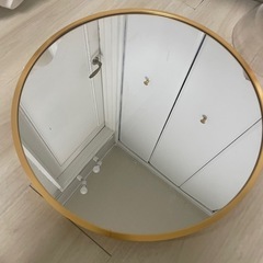 丸鏡　約43cm 電飾　IKEA 1mの画像
