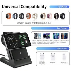 【新品】3 in 1 充電器(白黒選択可能)の画像