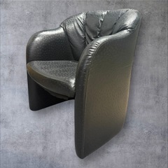 【無料】レザー調 シングルソファ ラウンジソファ インテリアや応接用の画像