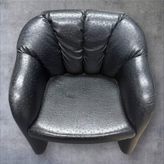 【無料】レザー調 シングルソファ ラウンジソファ インテリアや応接用の画像