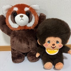 レッサーパンダ&モンチッチ　ぬいぐるみセットの画像