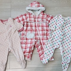 女の子　子供服　まとめ売り　70〜90  スノーウエア　フリースの画像
