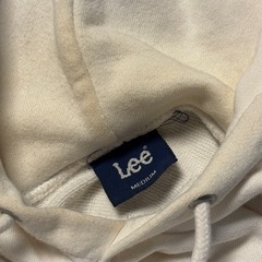 Lee ホワイトデニムポケットパーカー Mの画像