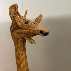 藤のキリン　小物置き、帽子かけ　　※古いものが倉庫から出てきましたの画像