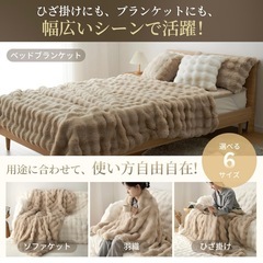 【新品】高級毛布 2枚合わせ ラビットファー　2枚合わせの画像
