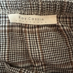 Ray Cassin キャミワンピ チェック柄 F グレー×ブラウンの画像