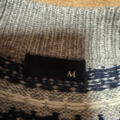 レディース ニットチュニック M 長め デザイン襟袖の画像