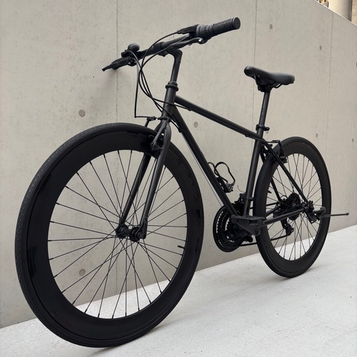 8万で購入】クロスバイク 黒 700C 美品 高級シマノ社製変速付き ロード