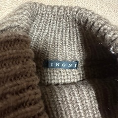 INGNI ケーブルニット M ショート丈 ブラウン の画像