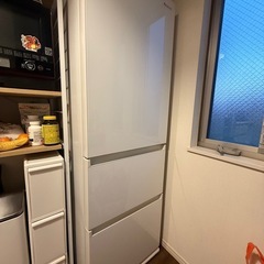 Panasonic 365L 3ドア冷蔵庫（NR-C372GN-W／スノーホワイト）※製氷機故障／引き取り限定の画像