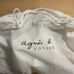 agnes b.　アニエスベーボヤージュ　幾何学模様キャンバス&レザーバッグの画像