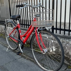＜整備済＞ブリヂストン・アルベルト・27インチ自転車・レッド 内装3段変速・LEDライトの画像