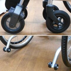 ♪MIKI/ミキ 6輪 車椅子 EST-1 イージースルー/段差/スロープ/転倒対策 自走用♪の画像