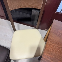 椅子２脚+折り畳み式ダイニングテーブル  の画像