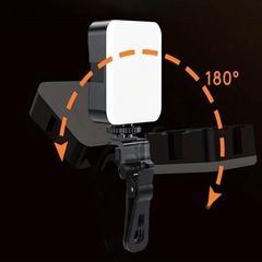 新品未使用✨180°スマホ用ミニクリップLEDライト📱の画像