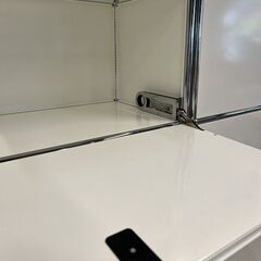 【正規品】USM ハラー キャビネット 2列5段 すべて鍵付き ホワイト 中古 オフィス家具 モジュールタイプ 白　収納棚 ドロップダウンドア× 8 / エクステンションドア×2　システム家具の画像