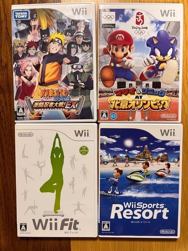 Wiiのソフト4本 (フラン) 和泉中央のテレビゲーム《Wii》の中古