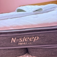 ダブルル ベージュ ノンスプリングマットレスの画像