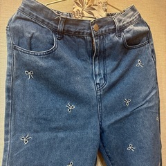 デニム⭐︎可愛い⭐︎リボン柄の画像