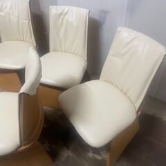 ダイニング回転チェアー　4脚セット　中古　座面高さ約38㎝　＃28の画像