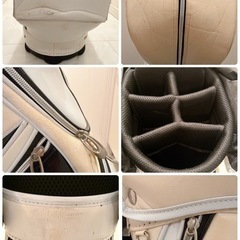 advisor ゴルフバッグ・キャディバッグ ホワイト×ブラックの画像