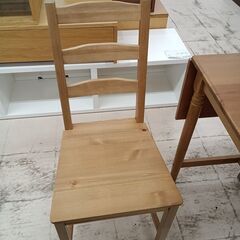 リユースのサカイ栃木店★ジモティ割あり★ IKEA ダイニングセット2人用（バタフライタイプ） ブラウン W70～123×D78×H75 クリーニング済み TC12101の画像