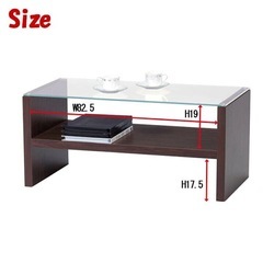 ガラス天板付き センターテーブルの画像