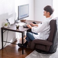 ローデスク ローテーブル 高さ調整 5段階調整 幅100cm 奥行60cm タップ受け パソコンデスク パソコンテーブル ゲーミングの画像