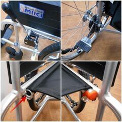 ♪MIKI/ミキ 車椅子 JTN-1B 連動ブレーキ 自走式♪の画像