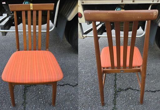 昭和レトロ 松田家具 マツダ ダイニングチェア 4脚セット【現状渡し