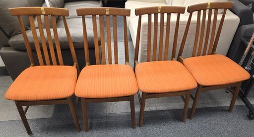 昭和レトロ 松田家具 マツダ ダイニングチェア 4脚セット【現状渡し