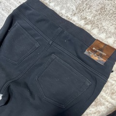 C17 ブラックスキニーパンツ 裏起毛の画像