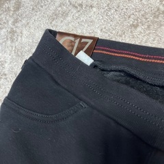 C17 ブラックスキニーパンツ 裏起毛の画像