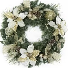 ツリー（星付き）&クリスマスリースの画像