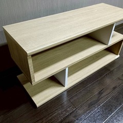 SHIRAI 木目調テレビ台／ローボード ナチュラル 横84cmの画像