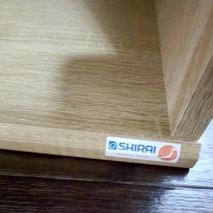 SHIRAI 木目調テレビ台／ローボード ナチュラル 横84cmの画像