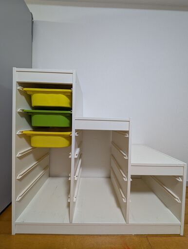 IKEA トロファスト おもちゃ 棚 階段型 ホワイト IKEAの定番商品「トロファスト」白の階段型フレームのセット (Ai