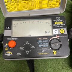 共立電気計器 KEW3022 絶縁抵抗計【野田愛宕店】【店頭取引限定】【中古】管理番号：ITEVKL2ZWD1Oの画像