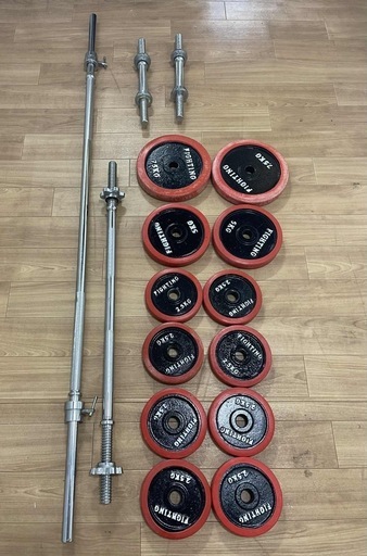 バーベル ダンベル 筋トレ器具FIGHTING ROADラバー 