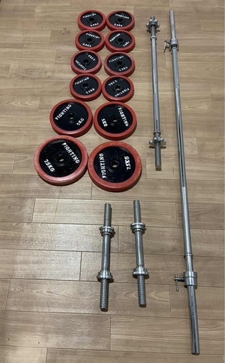 バーベル ダンベル 筋トレ器具FIGHTING ROADラバー 