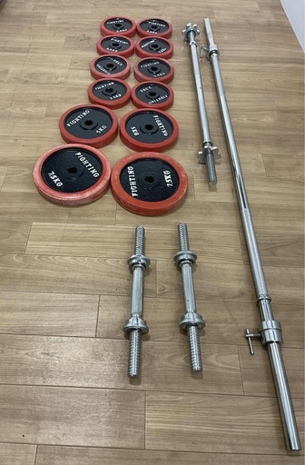 バーベル ダンベル 筋トレ器具FIGHTING ROADラバー