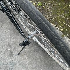 リサイクルショップどりーむ天保山店　No578 訳アリ　クロスバイク　ネクスタイル　２８インチ　ギア前後切替付き　３×７段変速　サドル固着　調節不可(´;ω;｀)　タイヤすり減り　劣化の画像