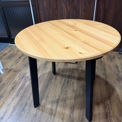 ダイニングテーブル　丸型　　ナチュラル2人掛の画像