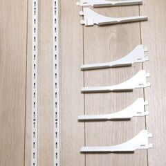 WAKI 和気産業 1×4ピラシェル棚柱+棚受セット　白　可変棚の画像