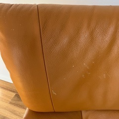 karimoku カリモク 回転 本革レザー 1人掛けソファ ラウンジソファの画像