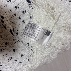 レース編み長袖カーディガン 青・白 2枚セットの画像