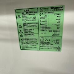 【ジャングルジャングル滋賀草津店】ジモティ来店特価‼ 冷蔵庫 ハイセンス HR-B1202 2021 J-2512152の画像
