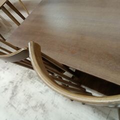 リユースのサカイ栃木店★ジモティ割あり★  ダイニングセット ブラウン W130×D75×H64.5 クリーニング済み TC12105の画像