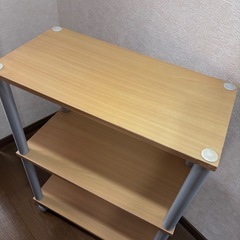 12月30日まで❣️三段ラック　ナチュラルカラー　多用途棚の画像