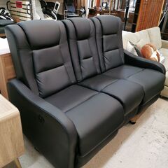 MODERN DECO / モダンデコ 3人掛けソファ 電動リクライニングソファ ドリンクホルダー付き ss002 ブラック【ユーズドユーズ名古屋天白店】JO12-45の画像